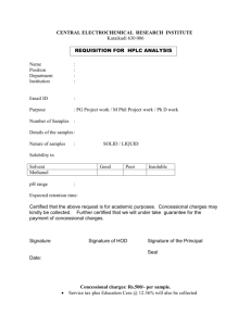 requisition for hplc analysis
