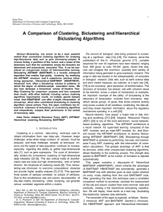A Comparison of Clustering, Biclustering and Hierarchical