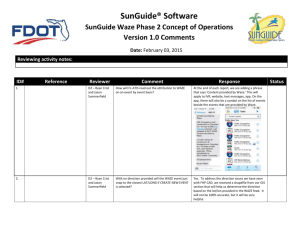 SunGuide® Software SunGuide Waze Phase 2 Concept of