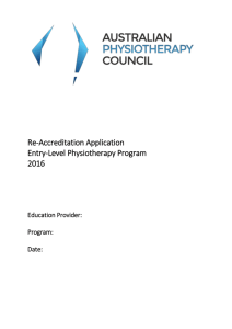 Application for Re-Accreditation of an entry