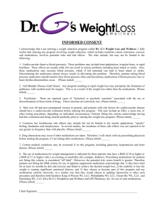 Dr. G`s Weight Loss Consent Form