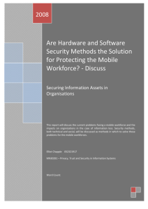 Are Hardware and Software Security Methods the Solution for