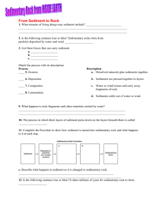 sedimentary rock guided reading questions