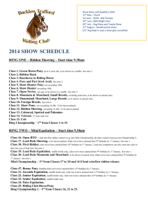 2014 show schedule - bucklow trafford riding club