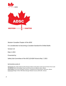 Canadian Standard for Drilled Shafts - ADSC