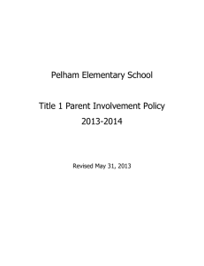 Parent Involvement - Pelham City Schools