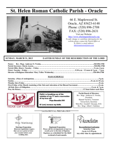 Diocese of Tucson - Saint Helen Roman Catholic Parish, Oracle AZ