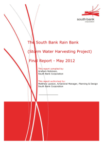 South Bank Stormwater Harvesting and Reuse Centre Project: Final