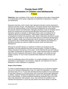 Depression: Child/Adolescent (1)