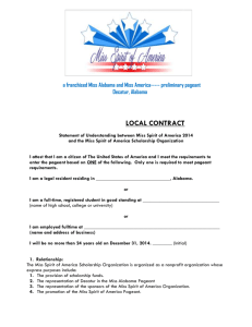 2014 Miss Spirit of America Local Contract