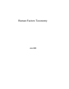 Human Factors Taxonomy - Human Factors and Ergonomics Society