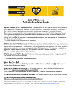 State of Minnesota Pollinator Legislative Update