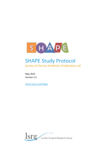 SHAPE Protocol v1.5 - LSRG - London Surgical Research Group