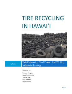 Tire Recycling In Hawai*i - Maile`s District 21 Blog