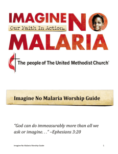 Imagine No Malaria Worship Tools