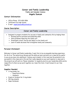 Career & Family Leadership Syllabus