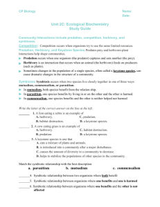 Unit 2C: Ecological Biochemistry Study Guide