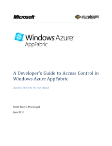 A Developer`s Guide to the .NET Access Control Service