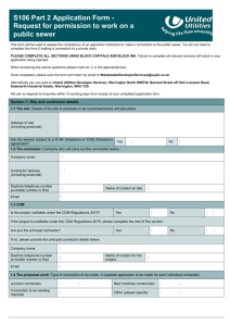 Request for permission to work on a public sewer