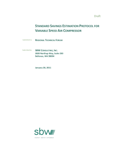 Standard Savings Estimation Protocol For Variable Speed Air