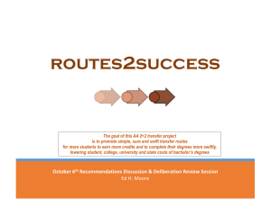 Routes2Success Review - Higher Education Coordinating Council
