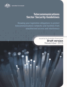 Telecommunications Sector Security Guidelines Draft Guidelines