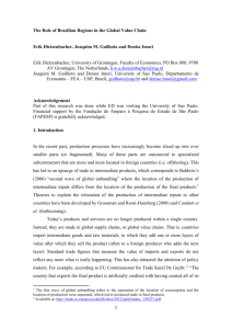 The Role of Brazilian Regions in the Global Value Chain Erik