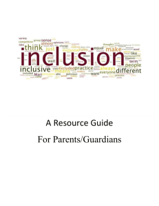 Resource Guide to Inclusion and Special Education