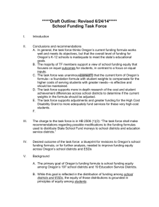 School Funding Task Force - Oregon Department of Education