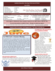 June 2014 Newsletter - Dufferin-Peel Catholic District School Board