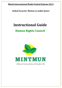 Human Rights Council - Minsk International Model United Nations