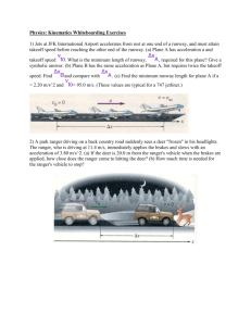 Physics: Kinematics Whiteboarding Exercises 1) Jets at JFK