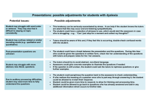 Presentations: possible adjustments for students with dyslexia