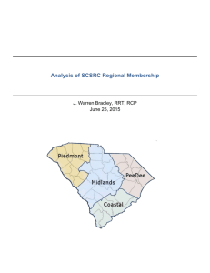 Analysis of SCSRC Regional Membership