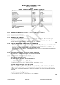 7 December (draft) - Trellech United Community Council