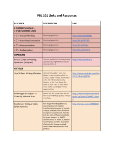 PBL 101 Links and Resources