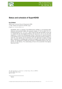 Status and schedule of SuperKEKB