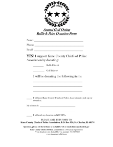Raffle Donation Form - Kane County Chiefs of Police