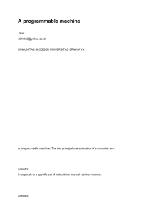 A programmable machine - Blog Unsri