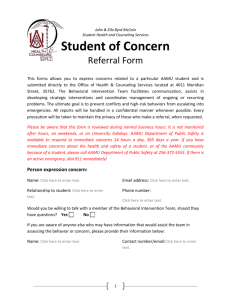 Student of Concern