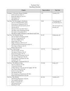 The Book Thief Reading Schedule