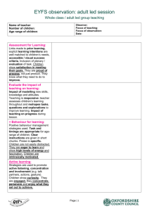 Practitioner observation - adult led, for schools (doc format, 52Kb)