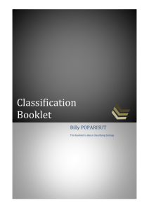 Classification Booklet