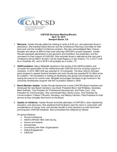 April 2015 CAPCSD Business Meeting Minutes