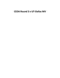 CEDA Round 3 v UT-Dallas MV - openCaselist 2013-2014