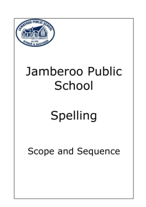 Spelling Scope and Sequence