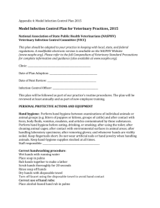 NASPHV Model Infection Control Plan for Veterinary Practices