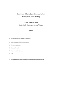 Agenda and Minutes - Department of Public Expenditure and Reform