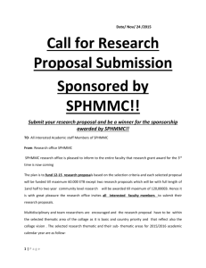 Submit your research proposal and be a winner for the sponsorship
