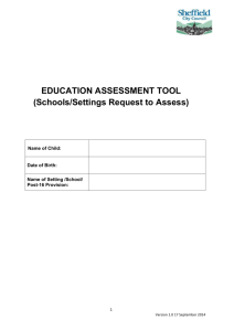EHC Educational Assessment Tool